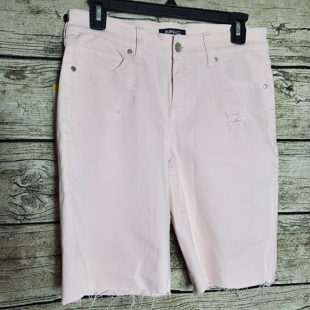 BUFFALO DAVID BITTON Women's Distressed Bermuda Shorts Size 6/28